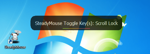 Toggle all SteadyMouse features, including anti-tremor filtering, on and off